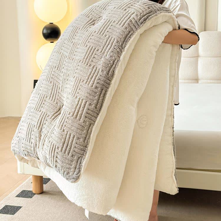 Couverture polaire moelleuse, épaisse et chaude, pour l'hiver.