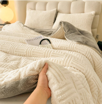 Couverture polaire moelleuse, épaisse et chaude, pour l'hiver.