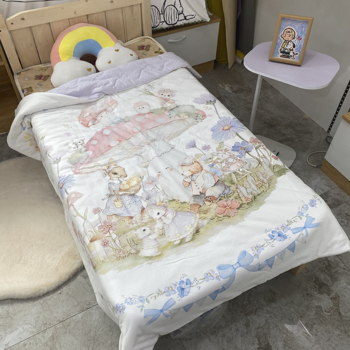 Couverture en coton pour bébé/enfant Mushroom Manor