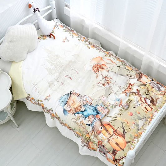 Couverture chaude en coton pour bébé avec motif de conte de fées