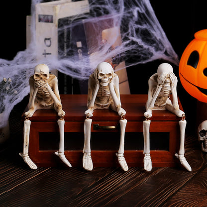 Décoration artisanale de squelette d'Halloween