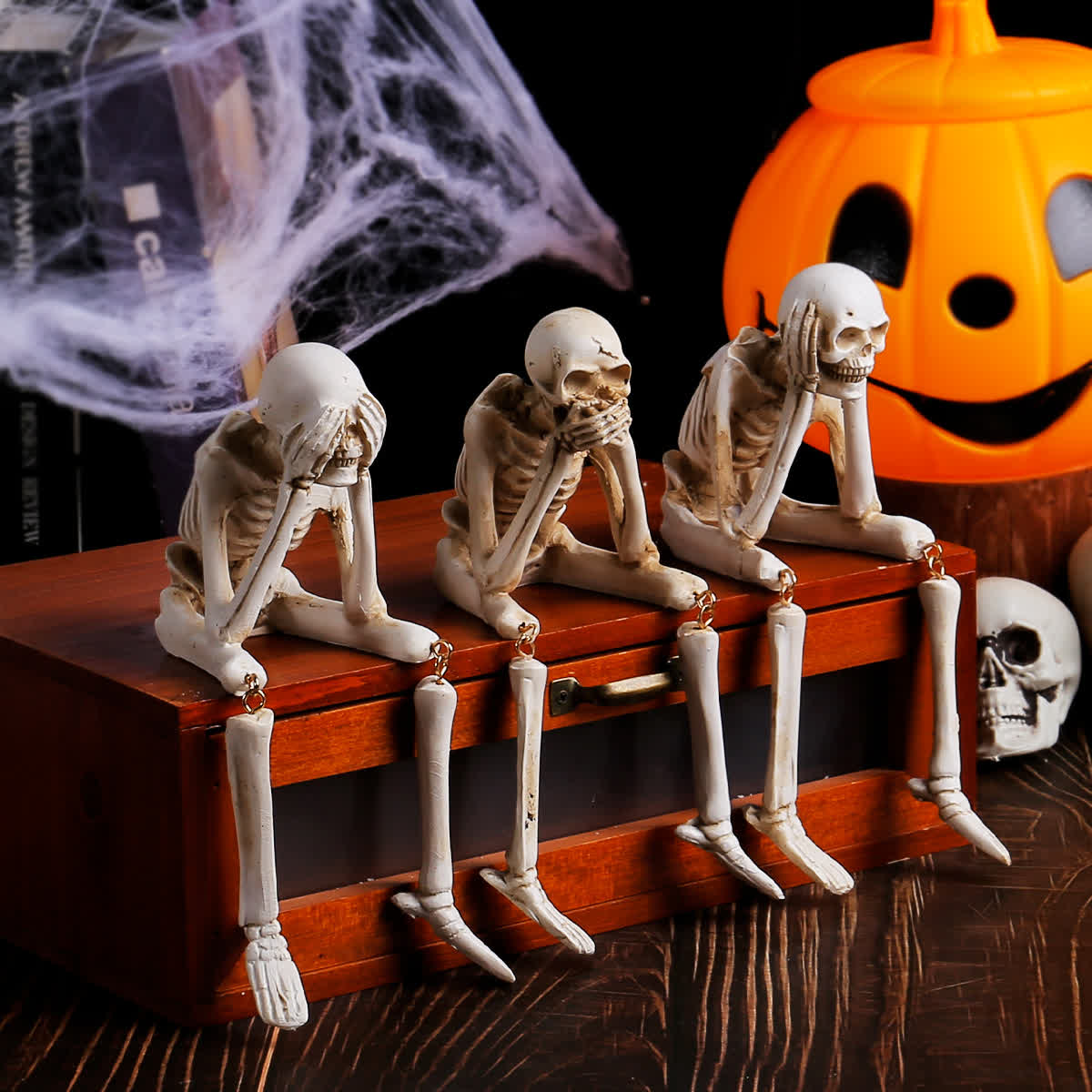 Décoration artisanale de squelette d'Halloween