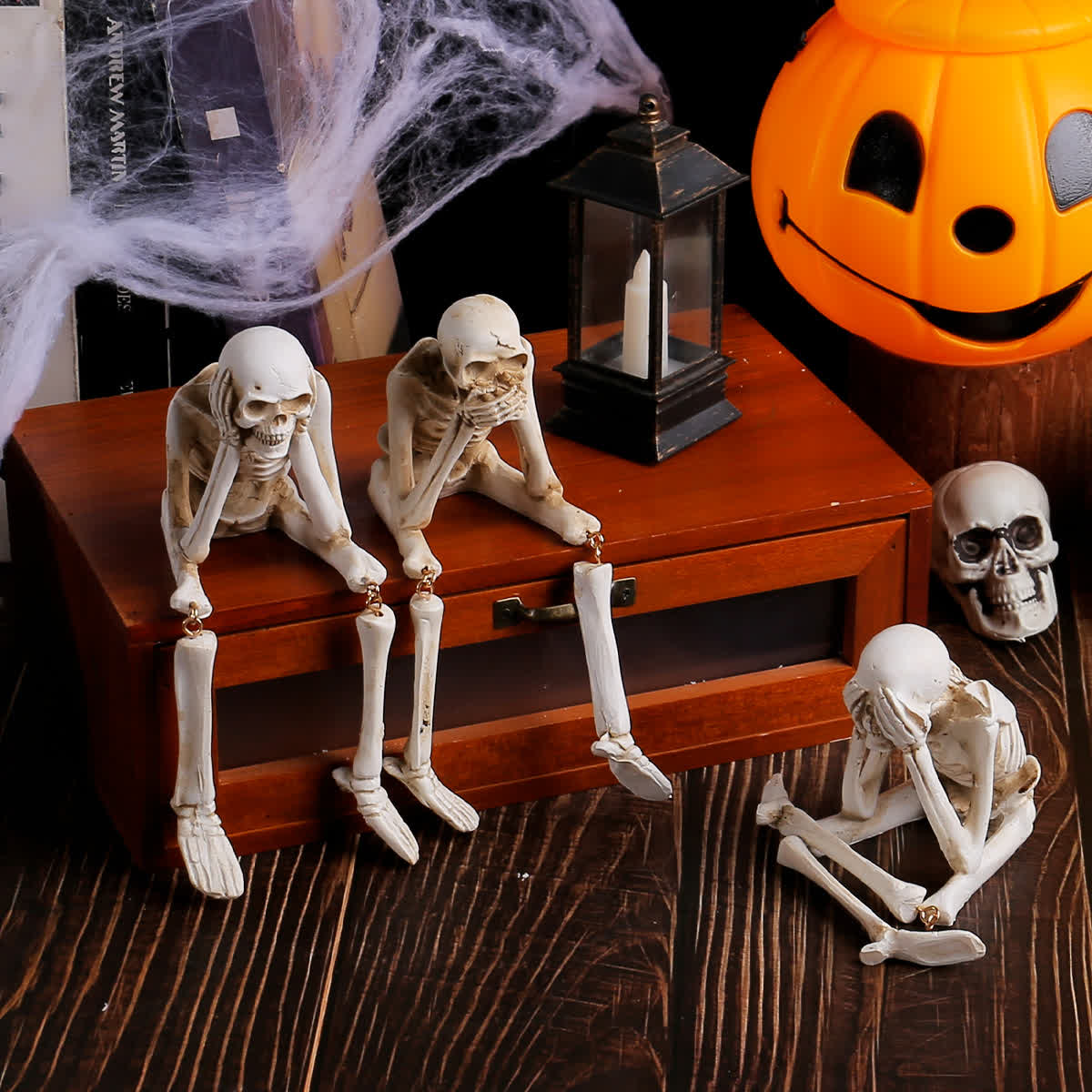 Décoration artisanale de squelette d'Halloween