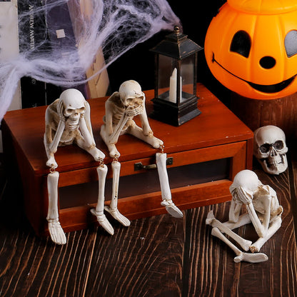 Décoration artisanale de squelette d'Halloween