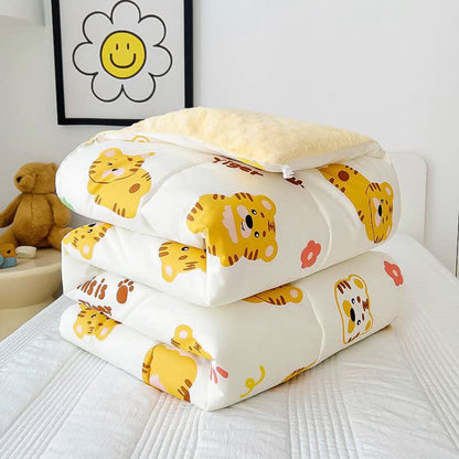 Belle et chaude couette en coton avec motif tigre pour les tout-petits