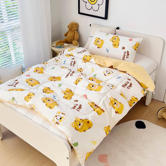 Belle et chaude couette en coton avec motif tigre pour les tout-petits