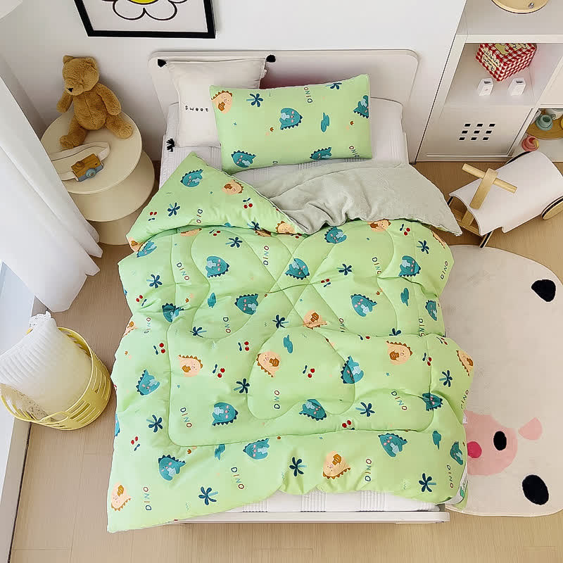 Couverture d'hiver pour tout-petits en coton avec un joli dinosaure