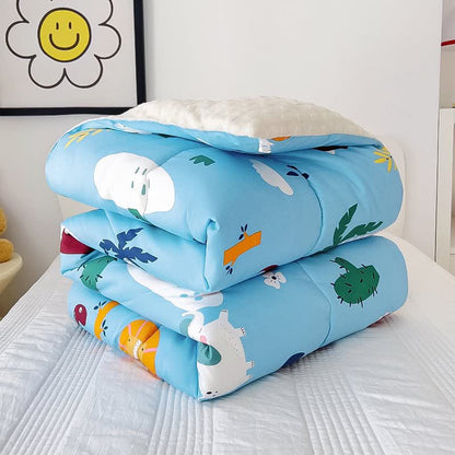 Couverture en coton mignonne et moelleuse pour les tout-petits avec un motif animalier