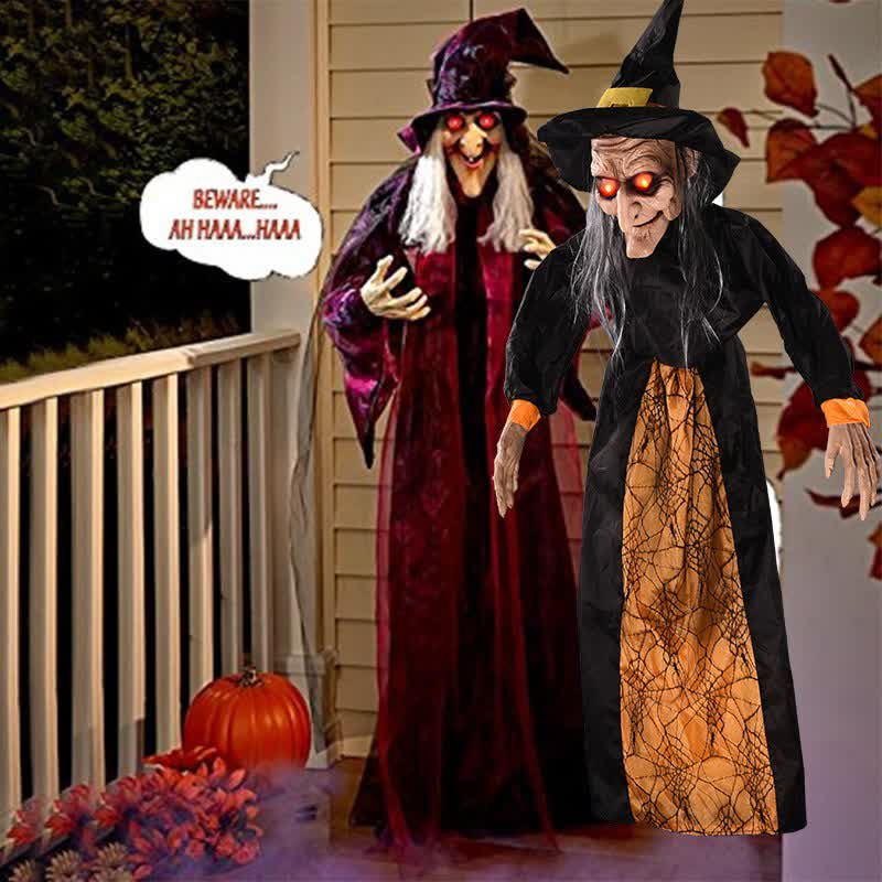 Jouet sonore lumineux en forme de fantôme de sorcière d'Halloween