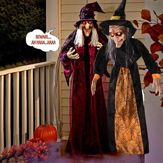 Jouet sonore lumineux en forme de fantôme de sorcière d'Halloween