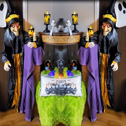 Jouet sonore lumineux en forme de fantôme de sorcière d'Halloween