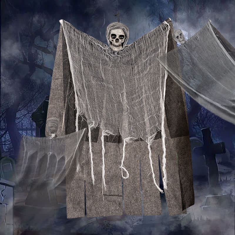 Décoration suspendue en forme de filet de crâne pour Halloween