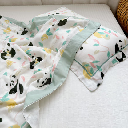 Couette panda en fibre de bambou pour bébés et tout-petits