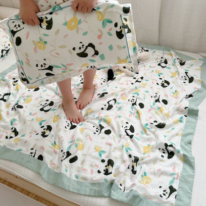 Couette panda en fibre de bambou pour bébés et tout-petits