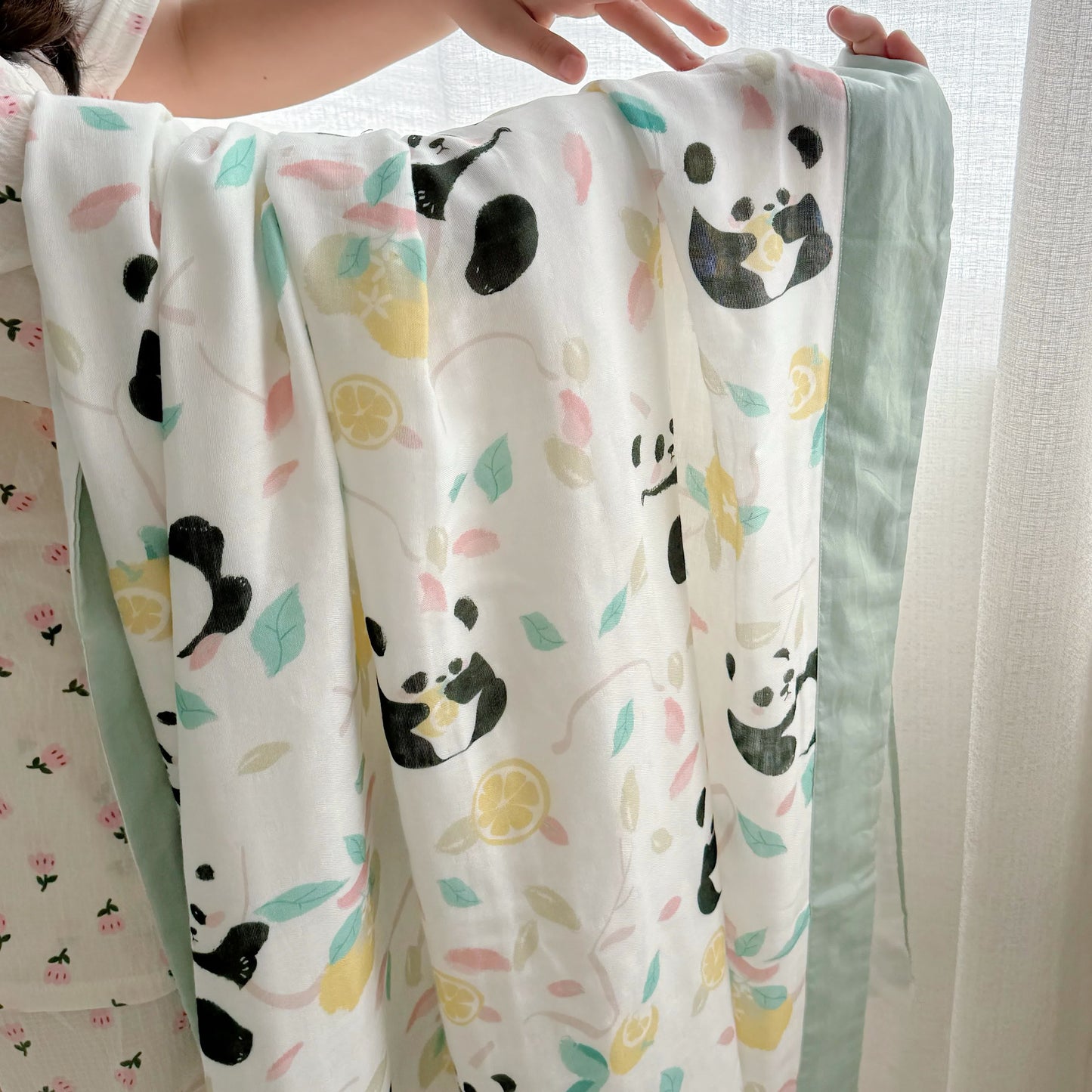 Couette panda en fibre de bambou pour bébés et tout-petits