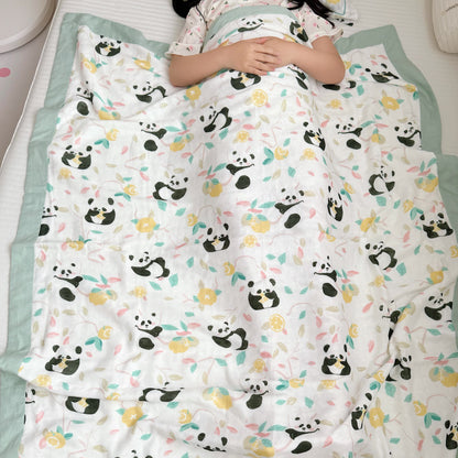 Couette panda en fibre de bambou pour bébés et tout-petits