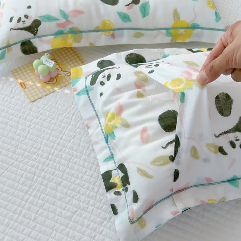 Couette panda en fibre de bambou pour bébés et tout-petits