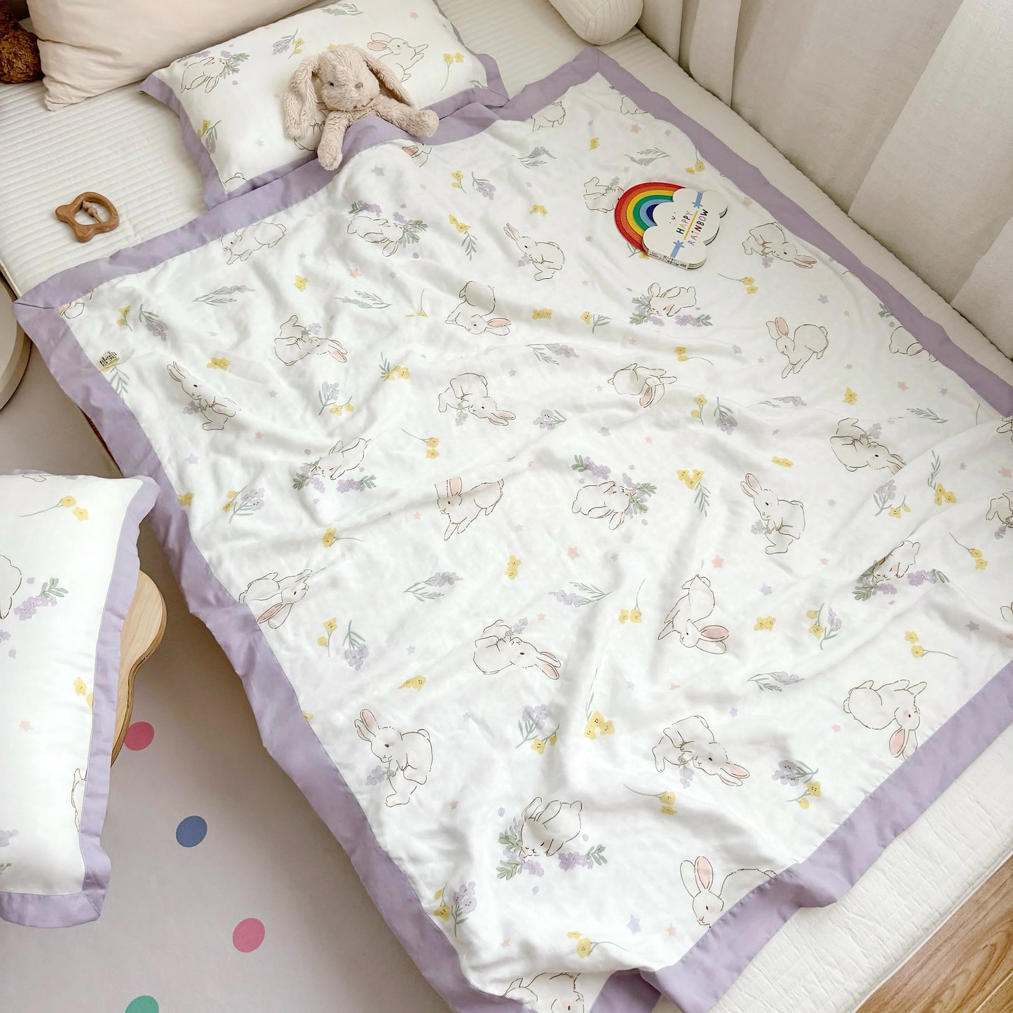 Couette respirante « Lapin rural » pour bébés et tout-petits