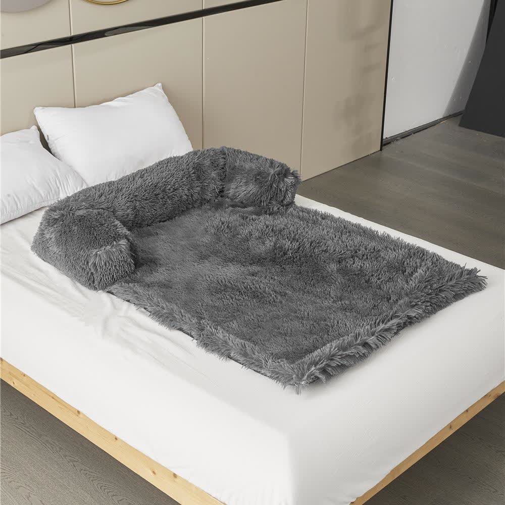 Lit pour animaux de compagnie en polaire pelucheuse imperméable