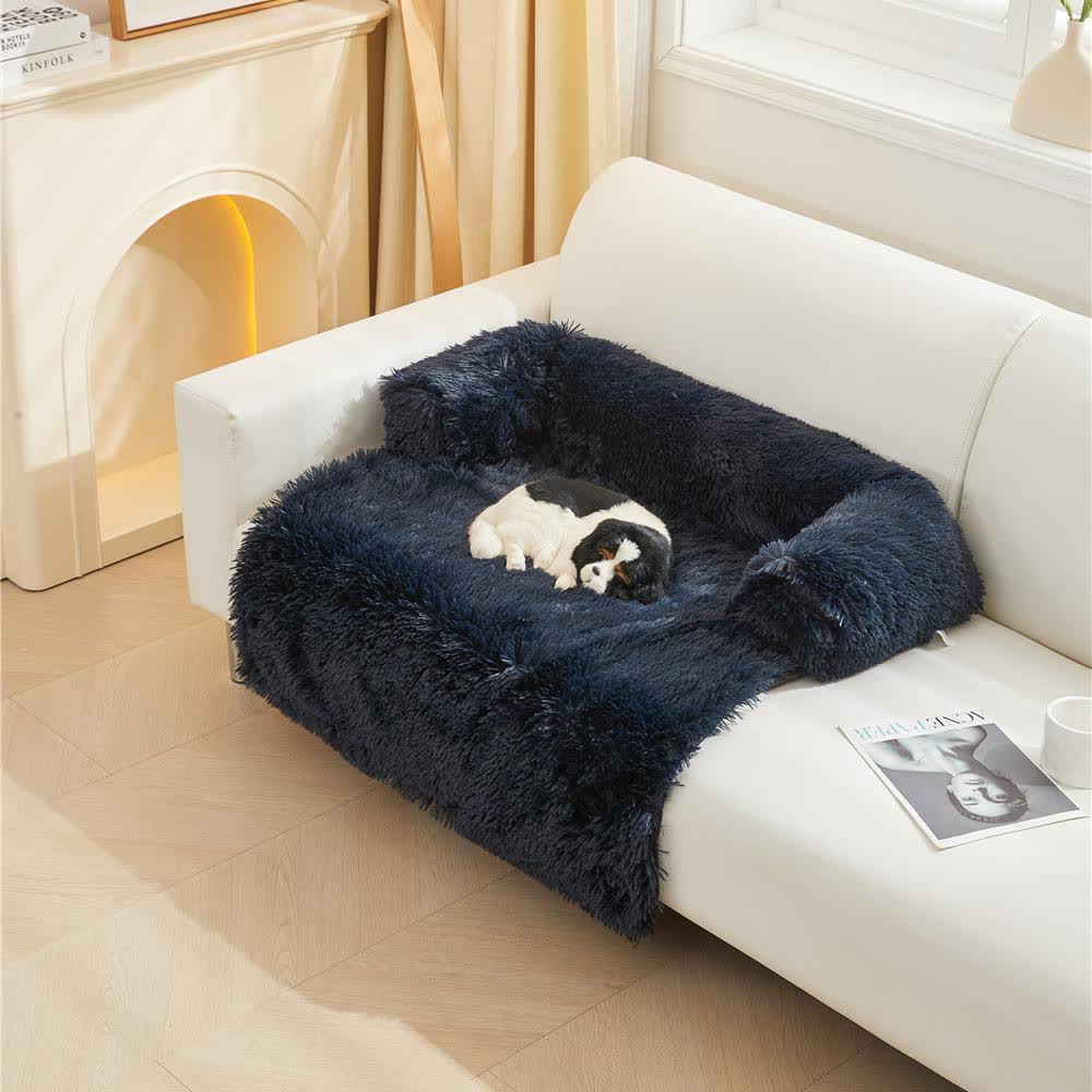 Lit pour animaux de compagnie en polaire pelucheuse imperméable