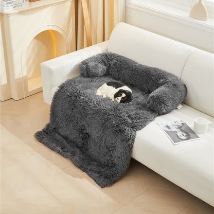 Lit pour animaux de compagnie en polaire pelucheuse imperméable