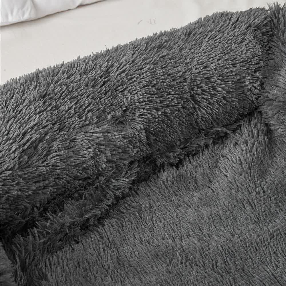 Lit pour animaux de compagnie en polaire pelucheuse imperméable