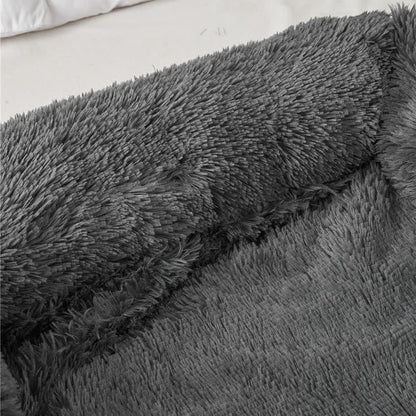Lit pour animaux de compagnie en polaire pelucheuse imperméable