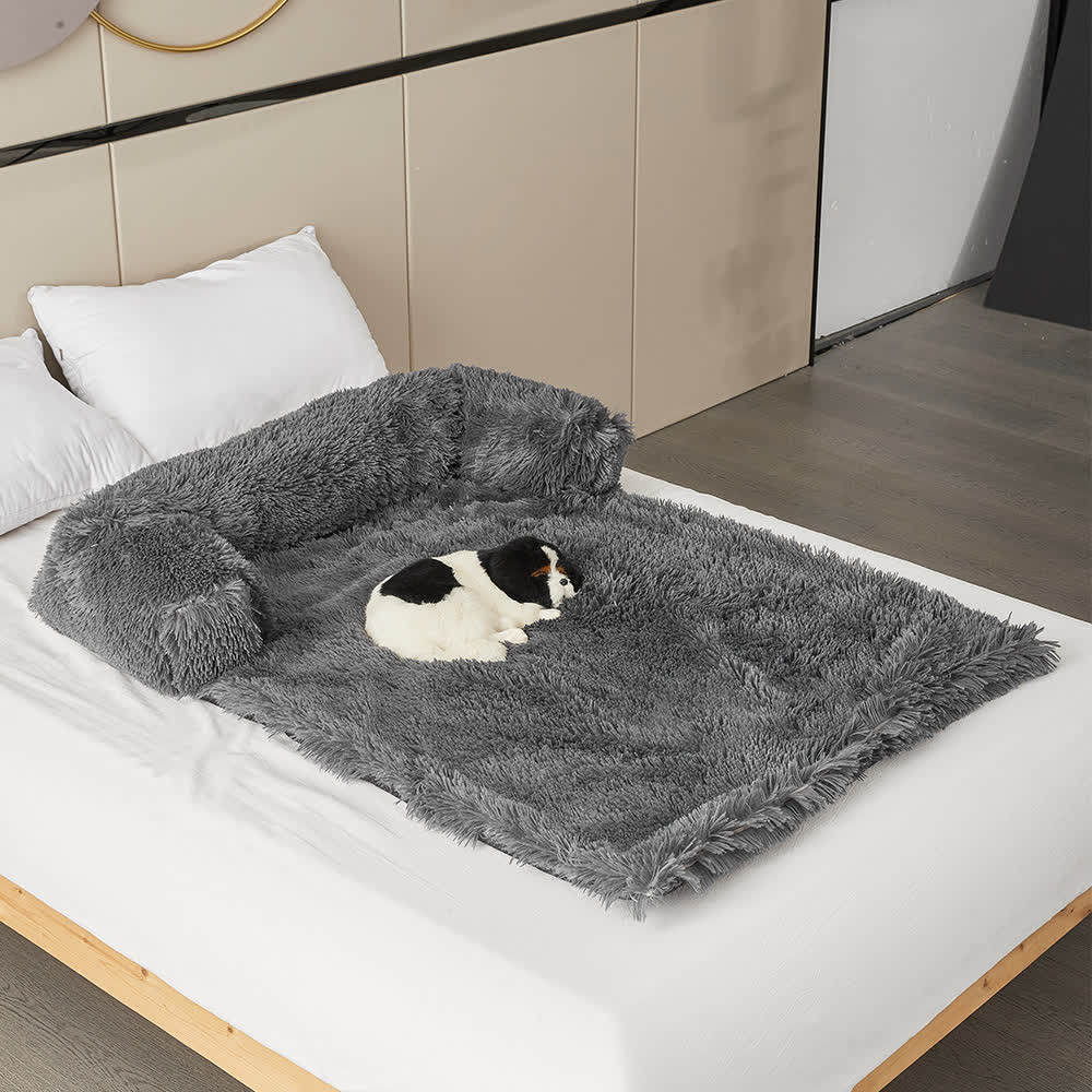 Lit pour animaux de compagnie en polaire pelucheuse imperméable