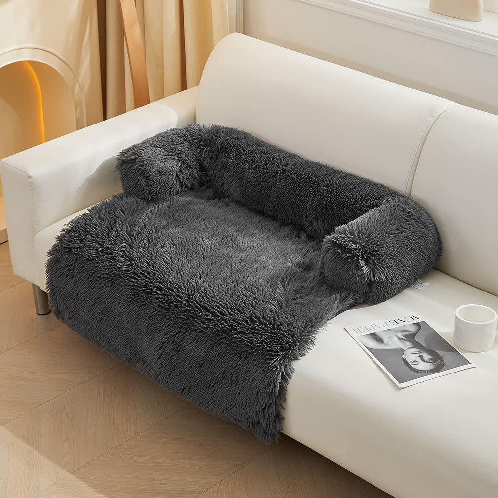 Lit pour animaux de compagnie en polaire pelucheuse imperméable