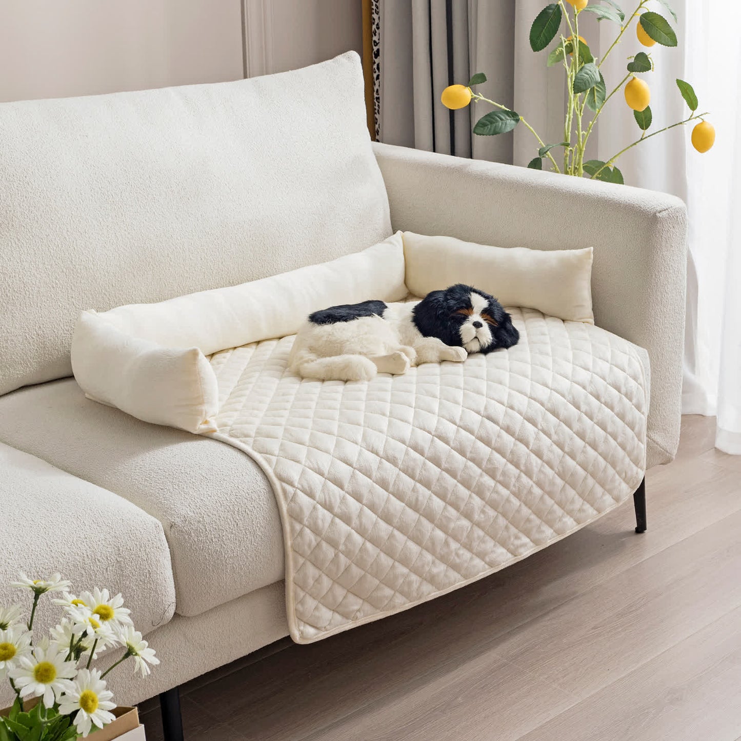 Housse de protection pour meubles pour animaux de compagnie avec tour de cou