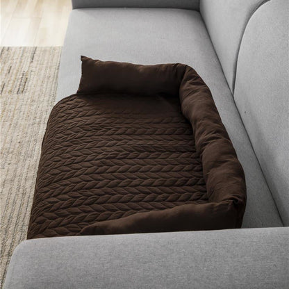 Protection de meubles de couleur unie pour lit pour animaux de compagnie