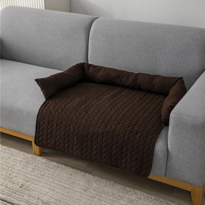 Protection de meubles de couleur unie pour lit pour animaux de compagnie