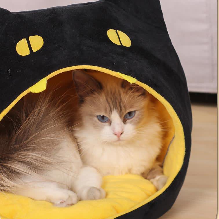 Panier chaud pour chat noir d'Halloween