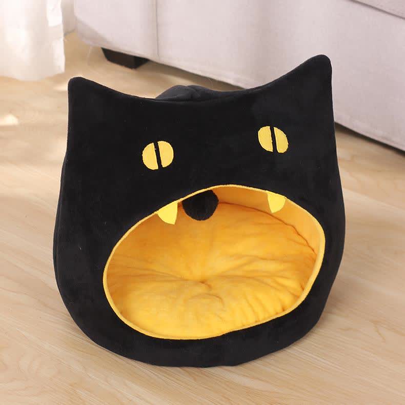 Panier chaud pour chat noir d'Halloween