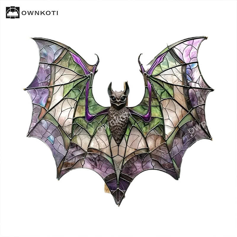Décoration de fenêtre en forme de chauve-souris d'Halloween en acrylique