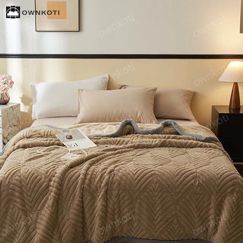 Couverture simple et douce en polaire double