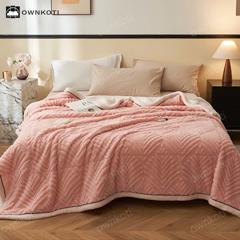 Plaid doux et simple en double polaire - image 3