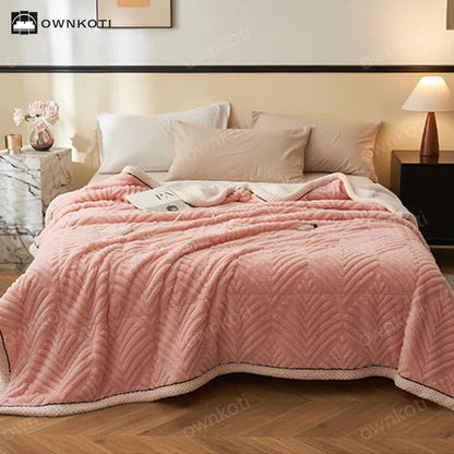 Plaid doux et simple en double polaire - image 3