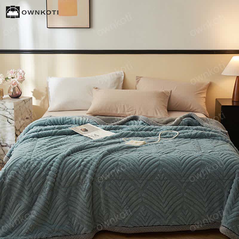 Plaid doux et simple en double polaire - image 5
