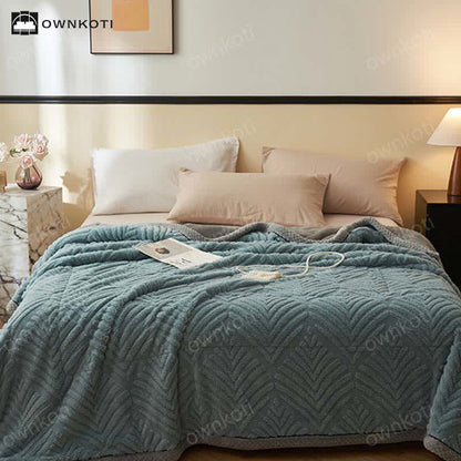 Plaid doux et simple en double polaire - image 5