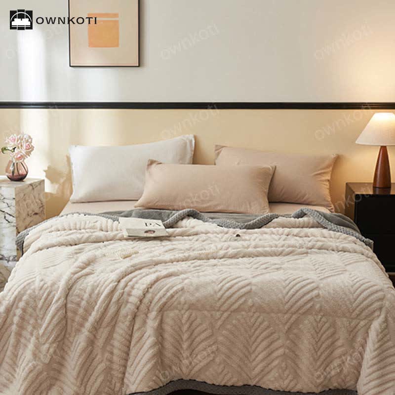 Couverture simple et douce en polaire double