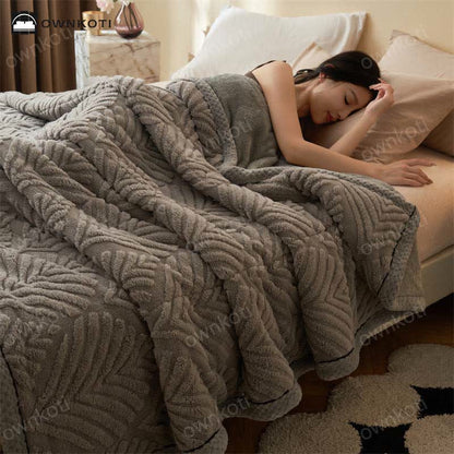 Plaid doux et simple en double polaire - Gris - 200 cm x 230 cm - image 0