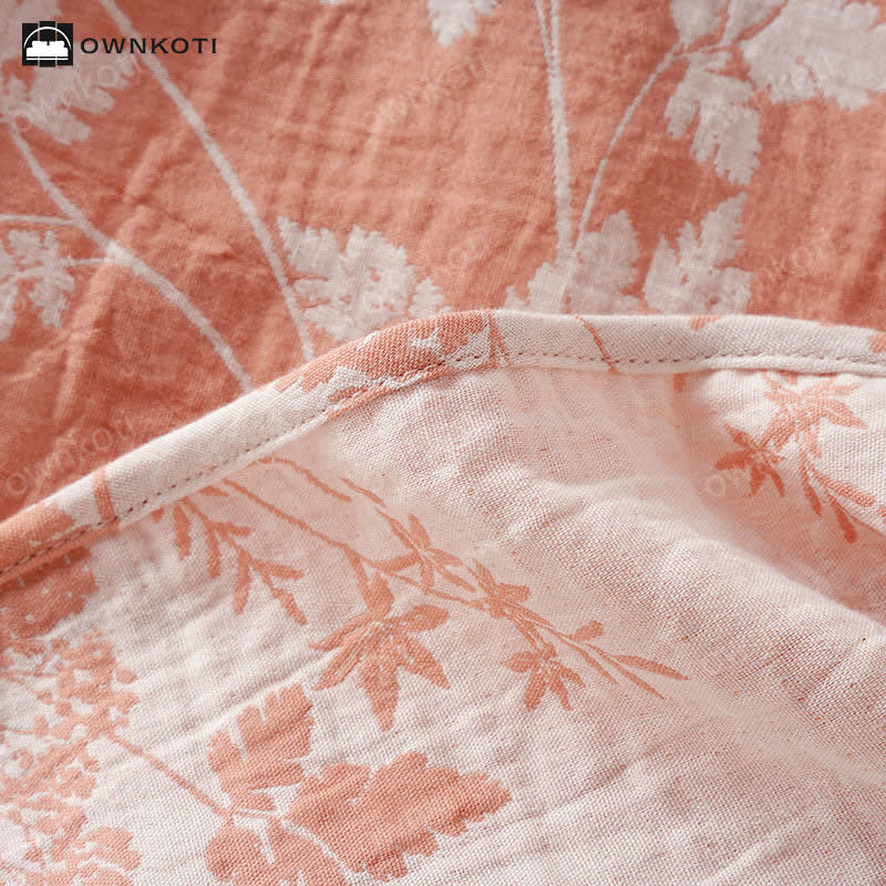 Ensemble pyjama jacquard en pur coton teint en fil