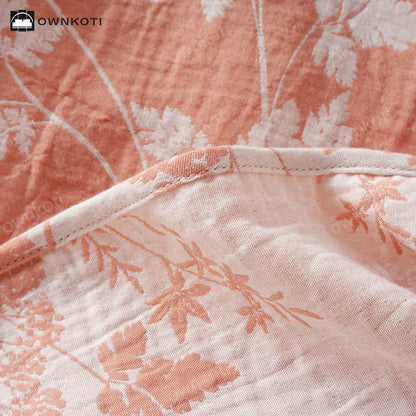 Ensemble pyjama jacquard en pur coton teint en fil