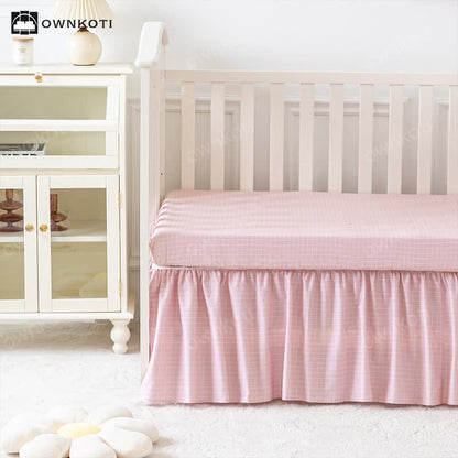 Parure de lit bébé en coton rose girly (3 pièces)
