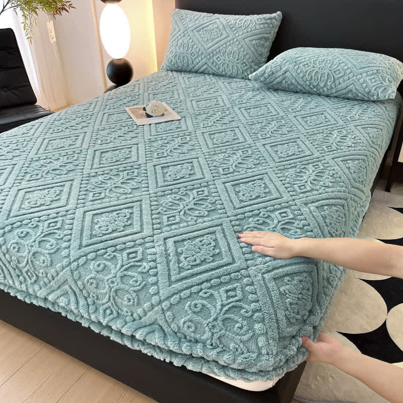 Drap-housse d'hiver simple en polaire douce