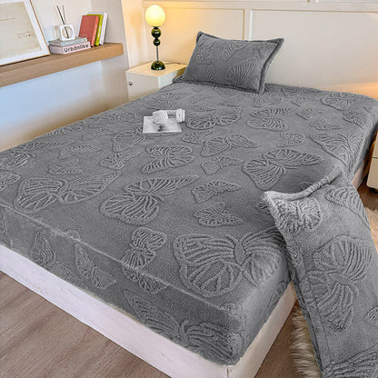 Drap-housse d'hiver en polaire à motif papillon élégant
