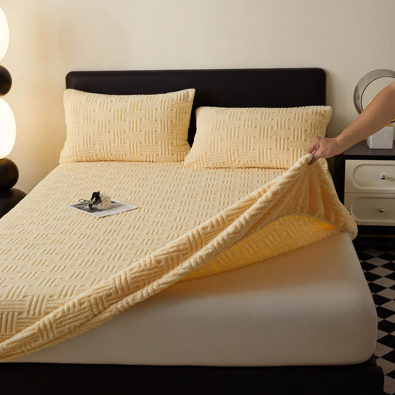 Drap-housse d'hiver simple et chaud en polaire