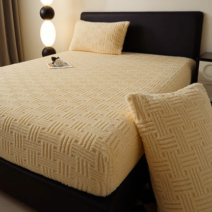 Drap-housse d'hiver simple et chaud en polaire