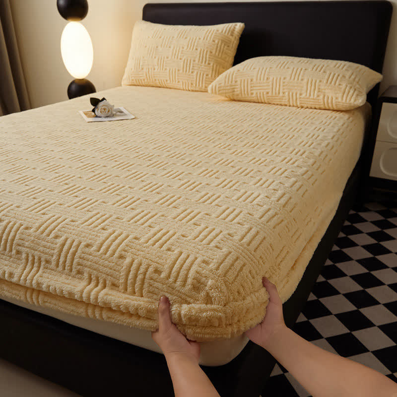Drap-housse d'hiver simple et chaud en polaire